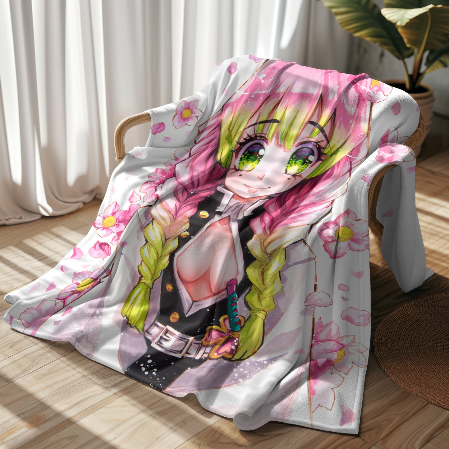 Pink & Green Blanket