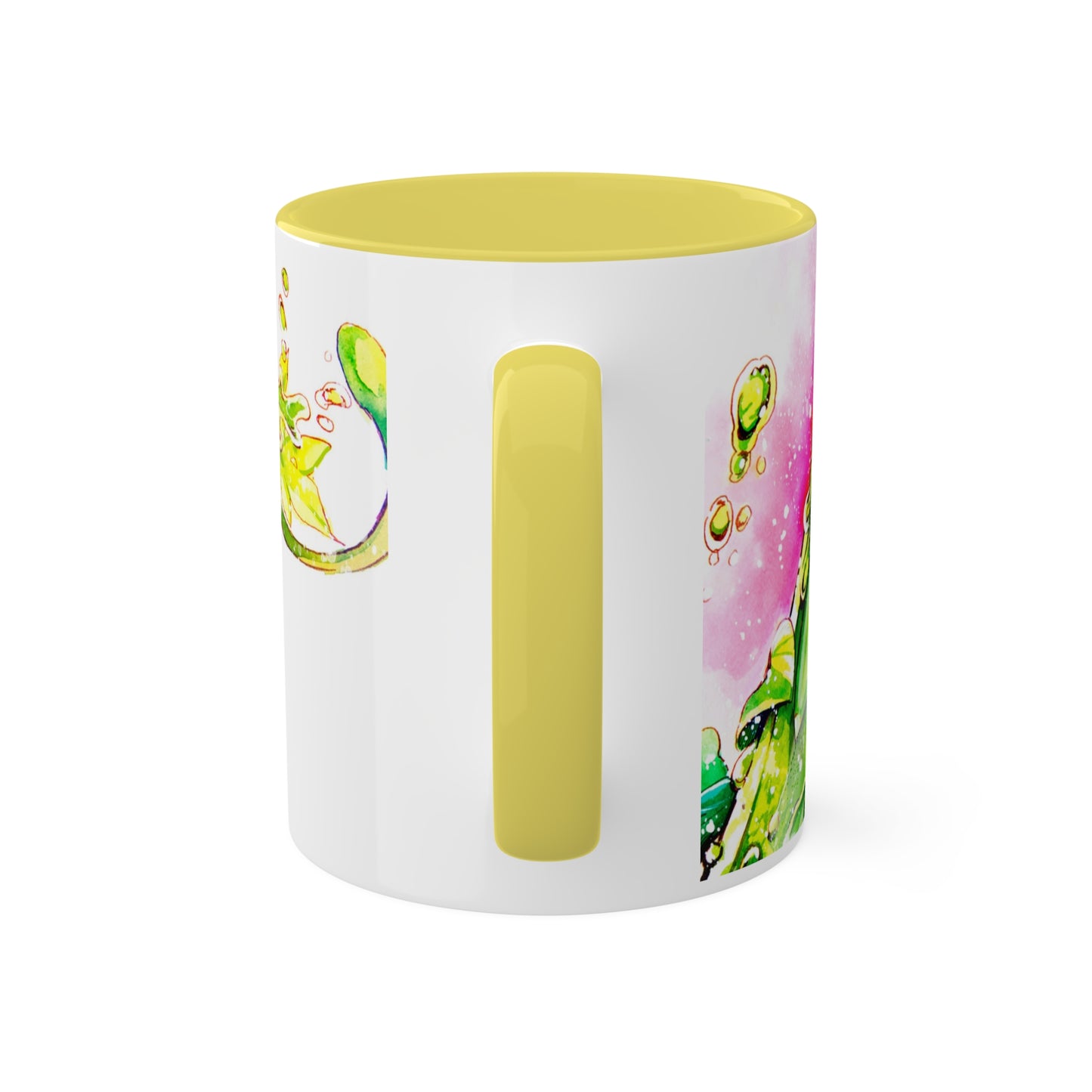 Taza de poder de flor verde