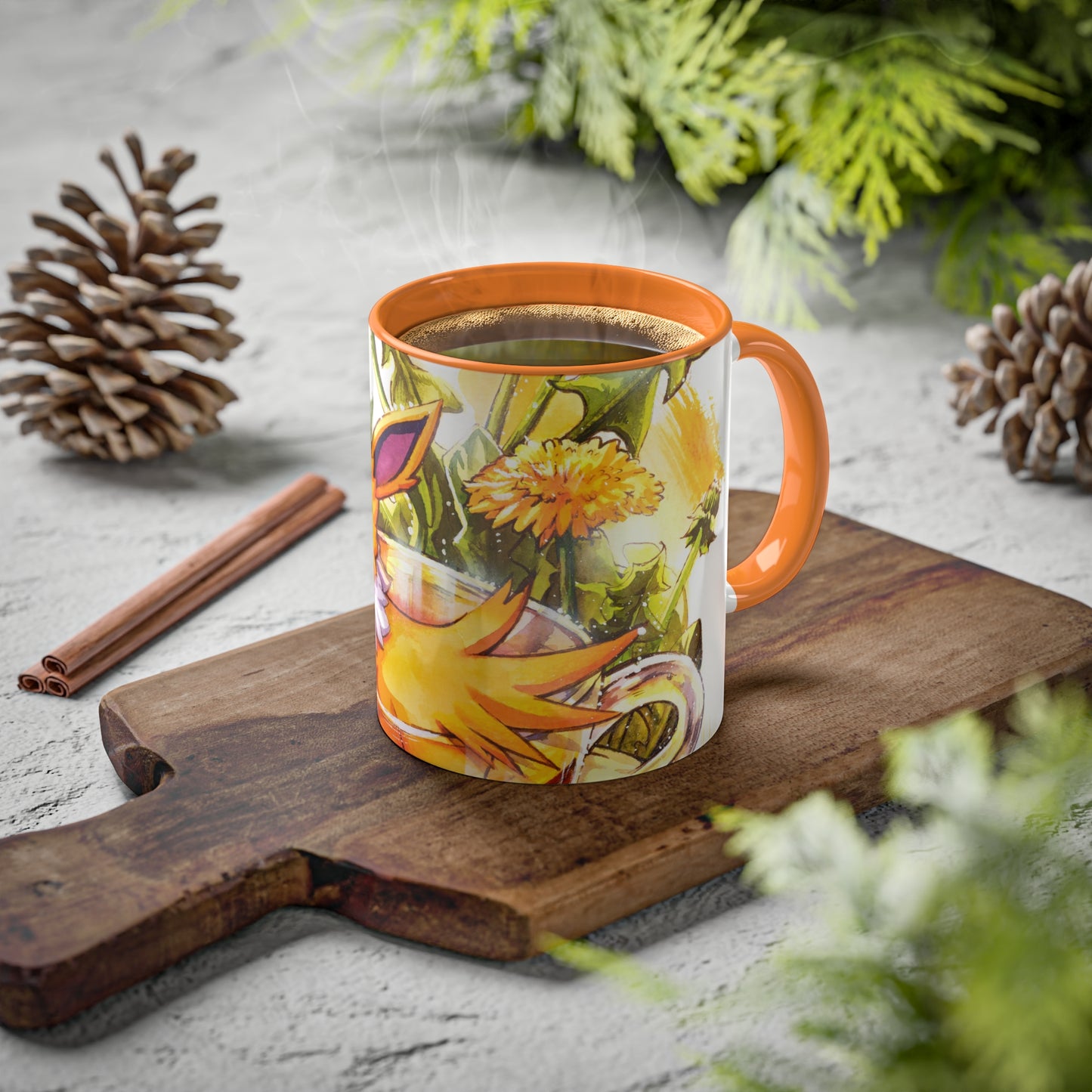 Taza de té de diente de león