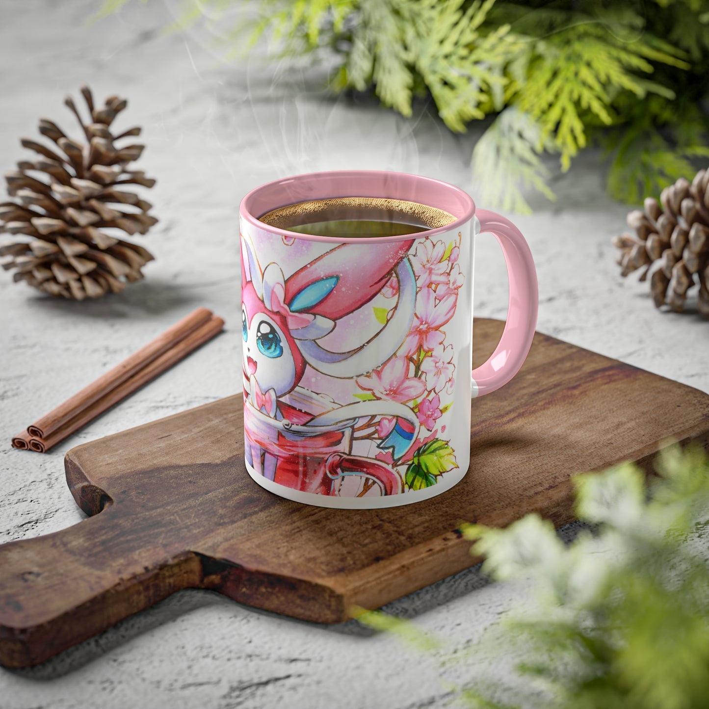 Taza de té feliz Sakura