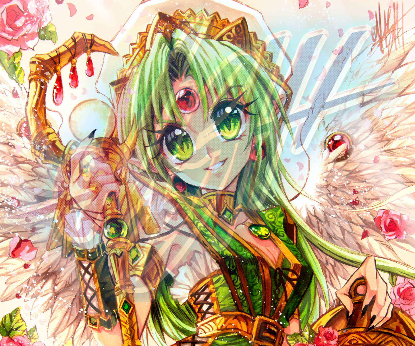 Alfombrilla de ratón Ángel Verde