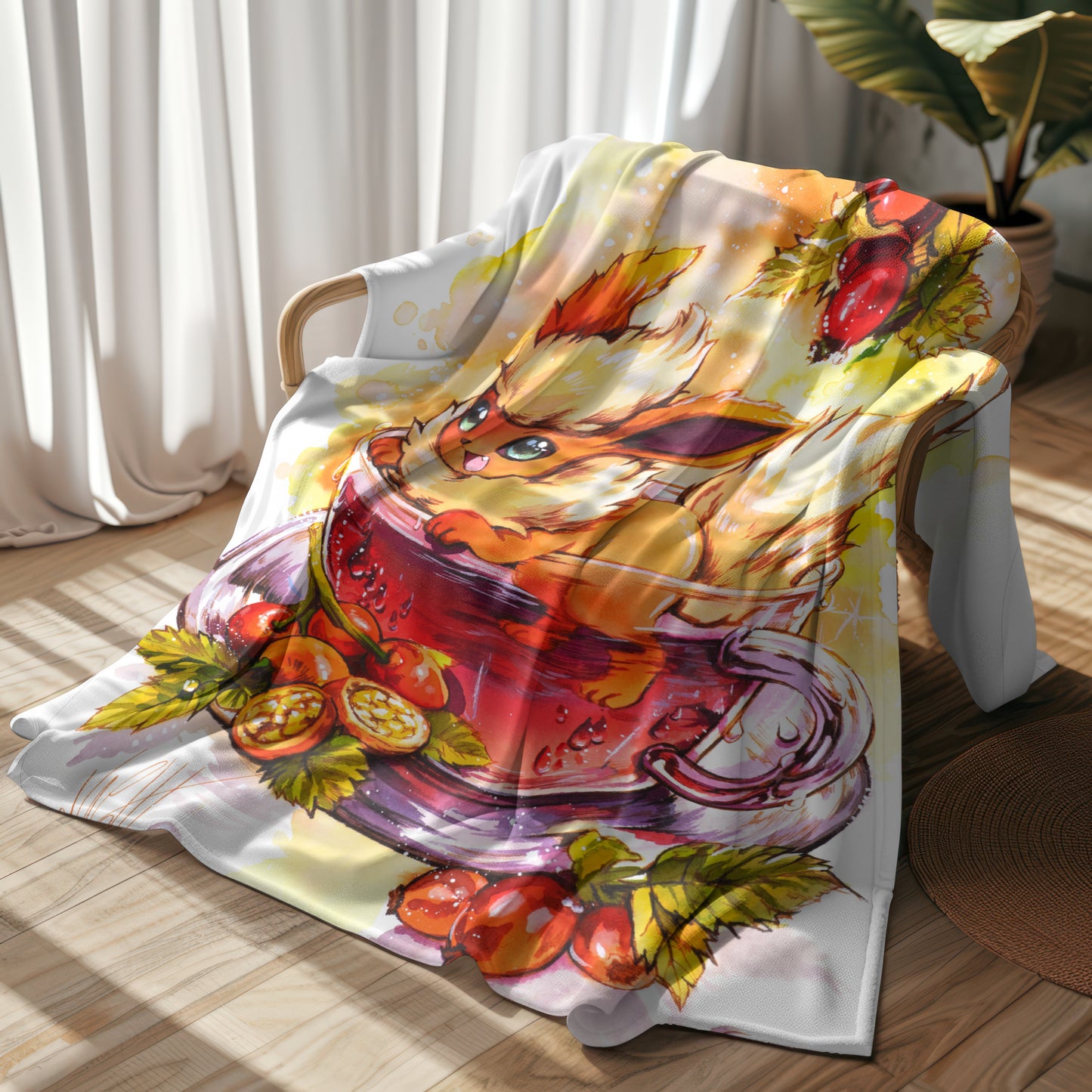 Fluffy Rosehip Tea Blanket