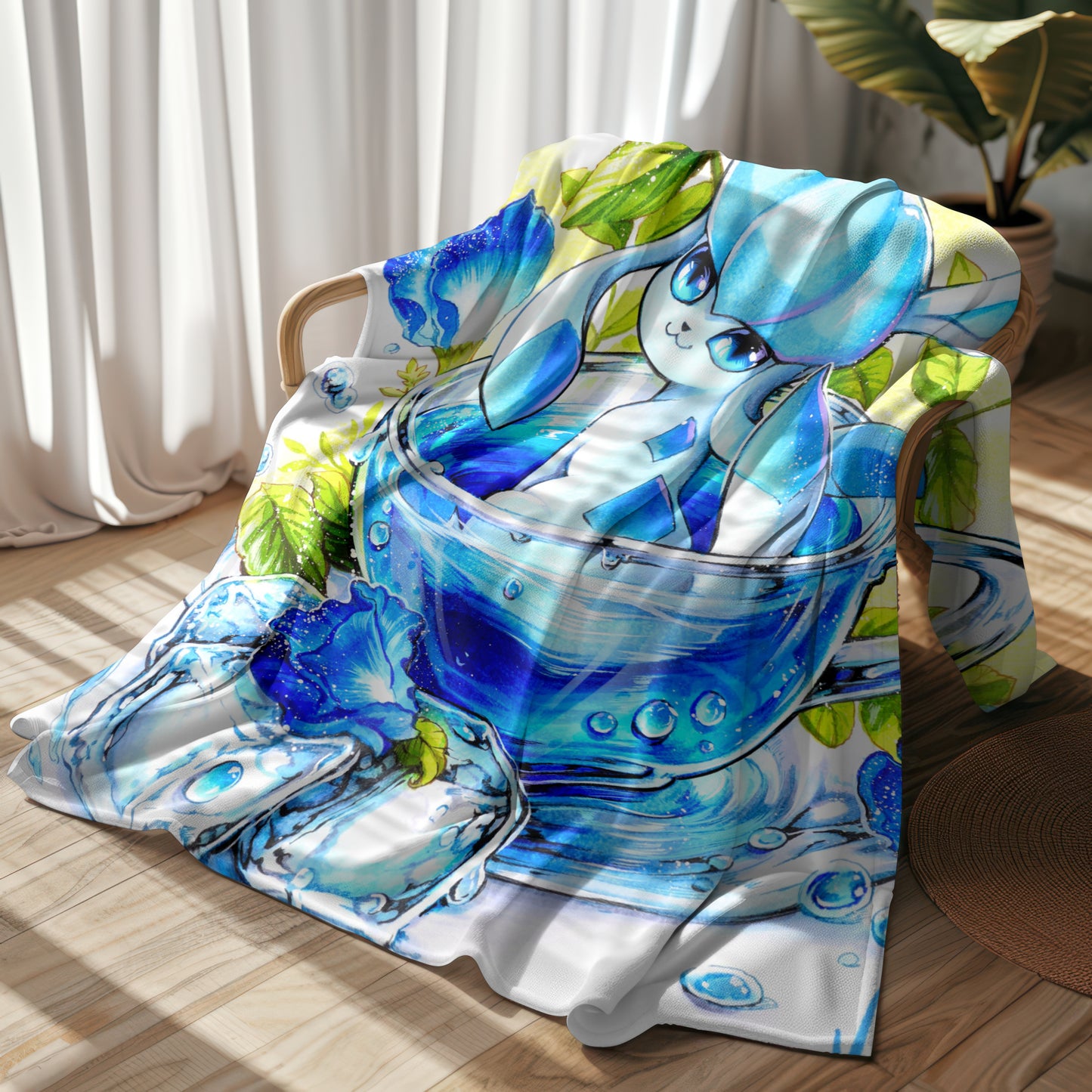 Manta de peluche Blue Ocean Tea