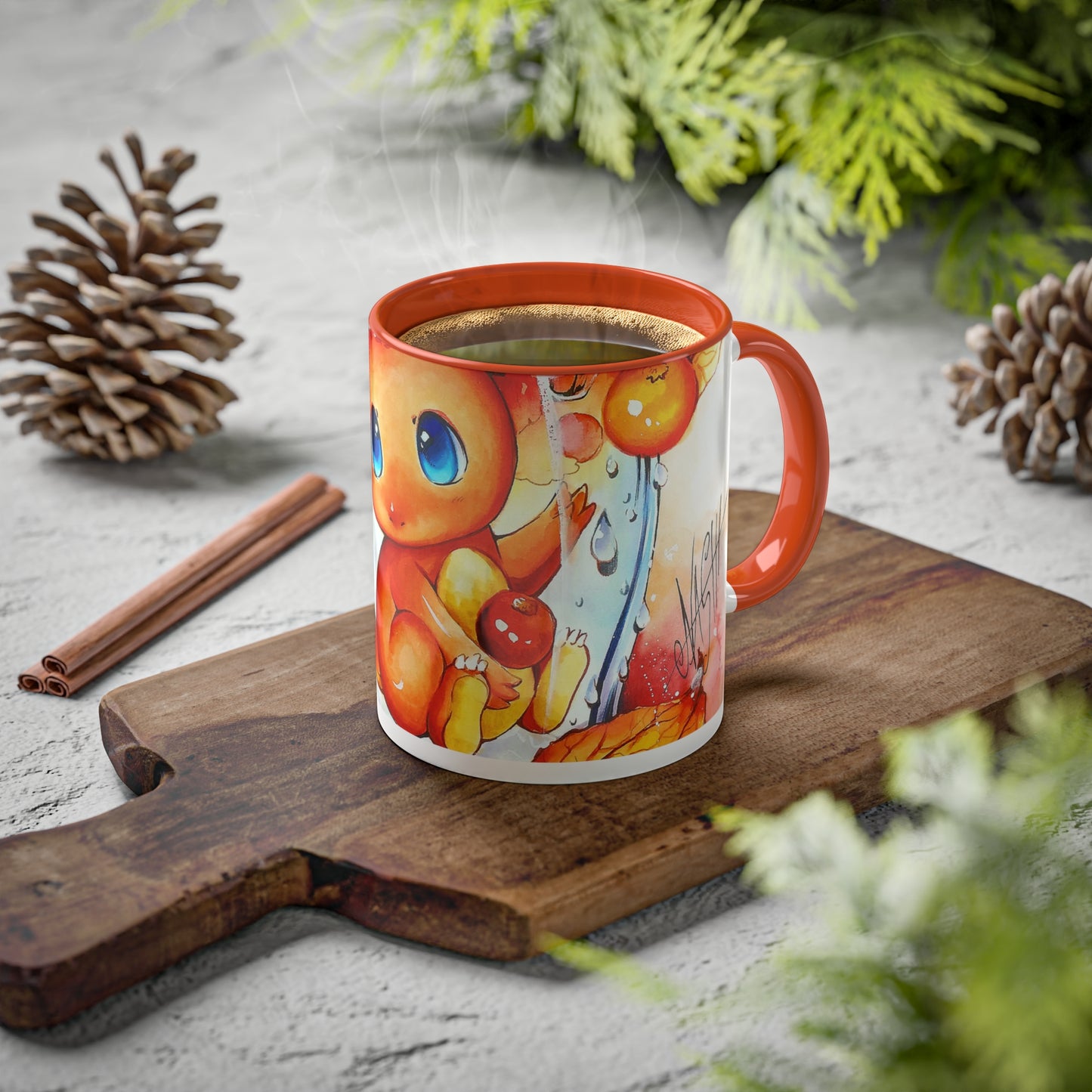 Taza de fuego caliente