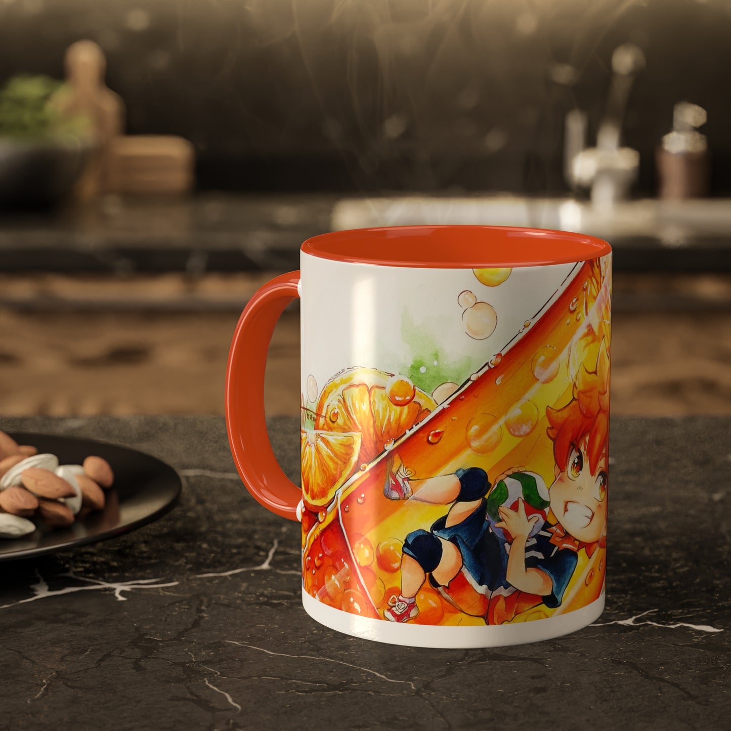 Taza de té de burbujas naranja