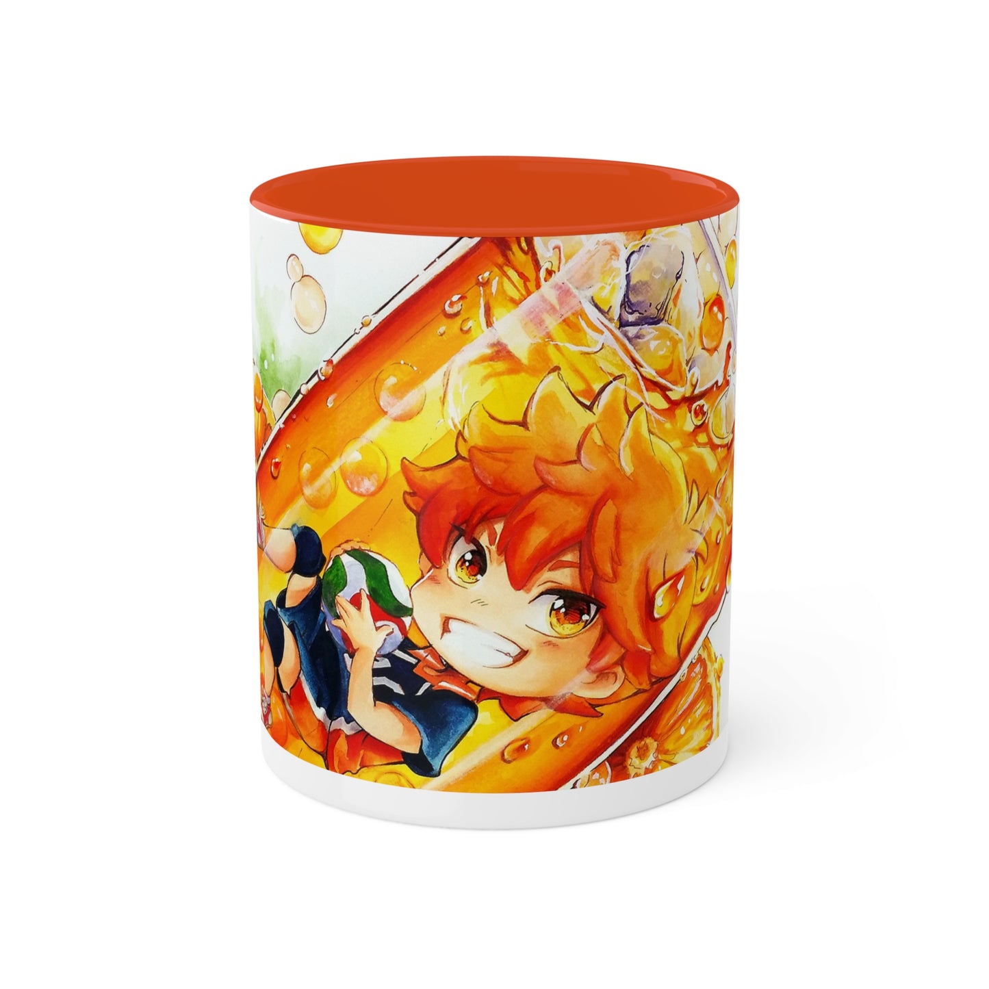 Taza de té de burbujas naranja
