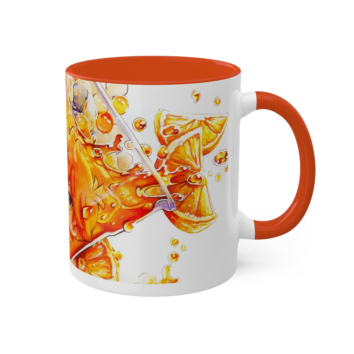 Taza de té de burbujas naranja