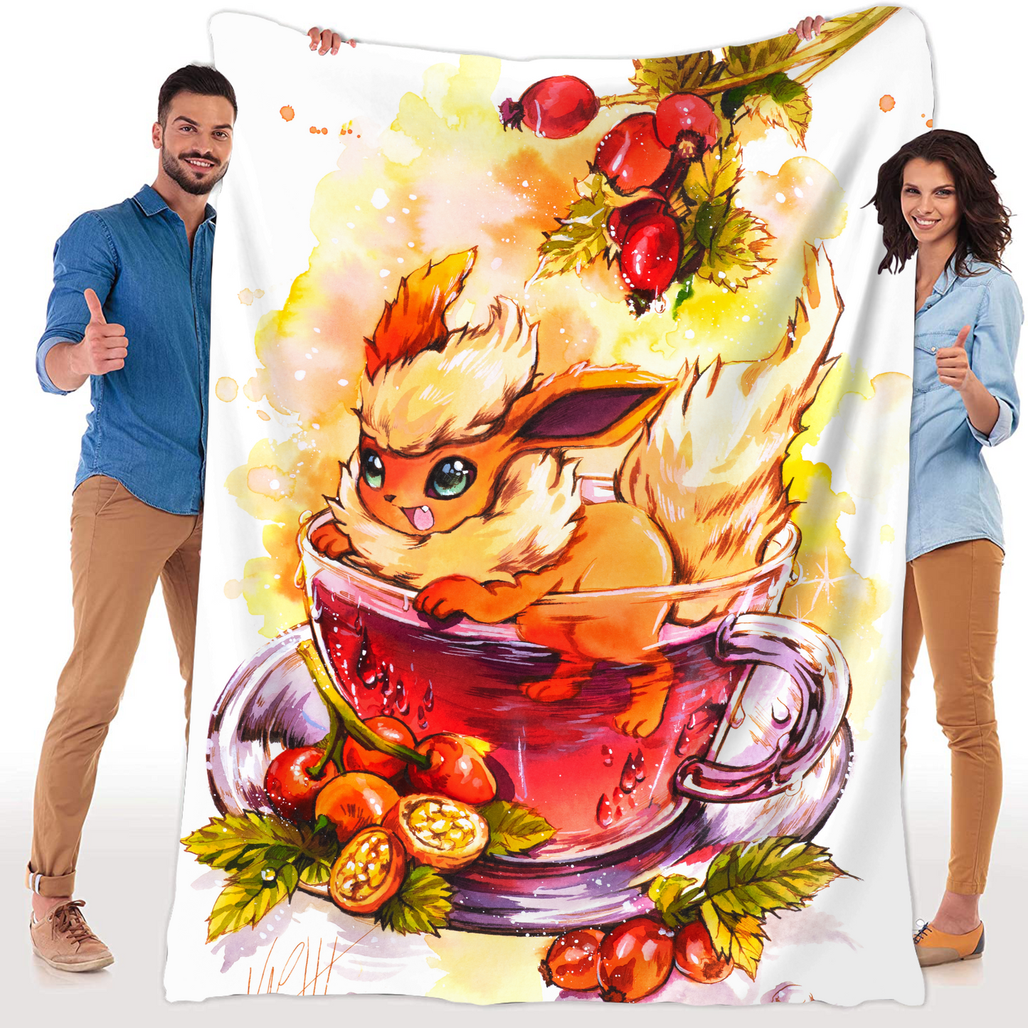 Fluffy Rosehip Tea Blanket