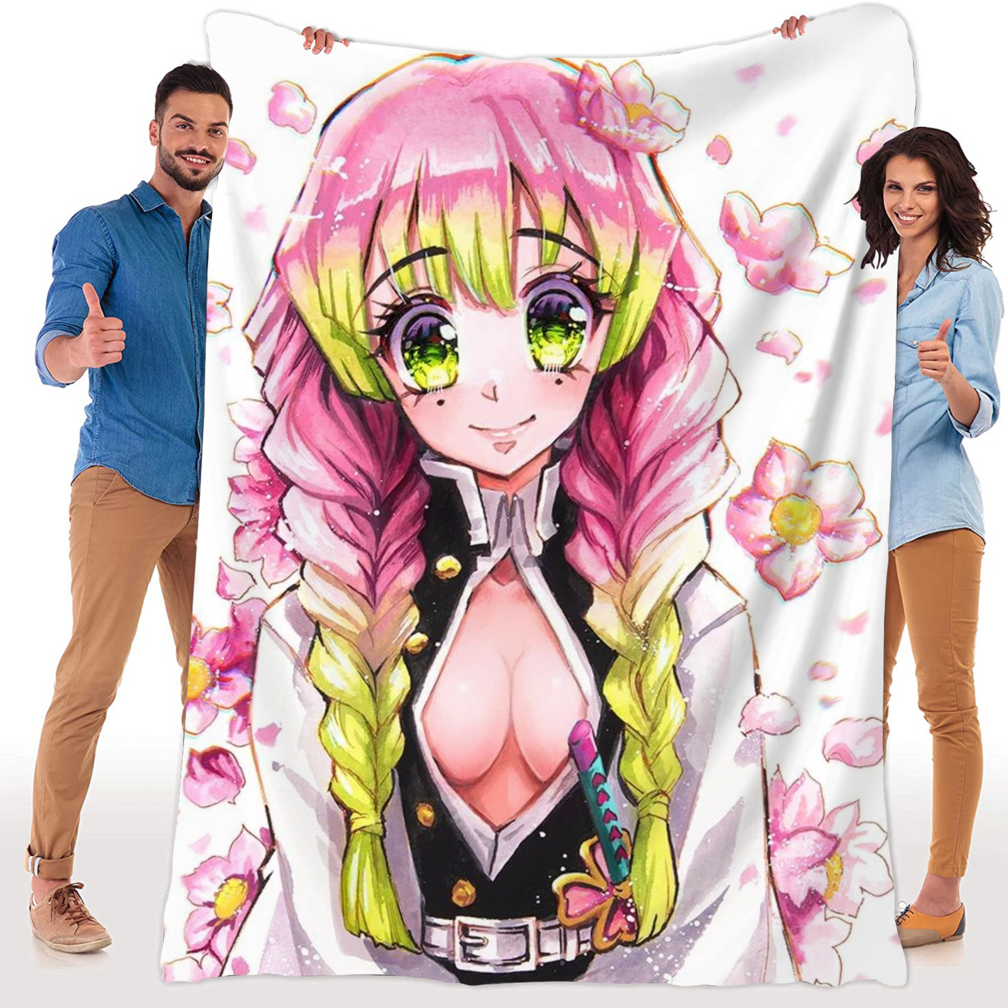 Pink & Green Blanket