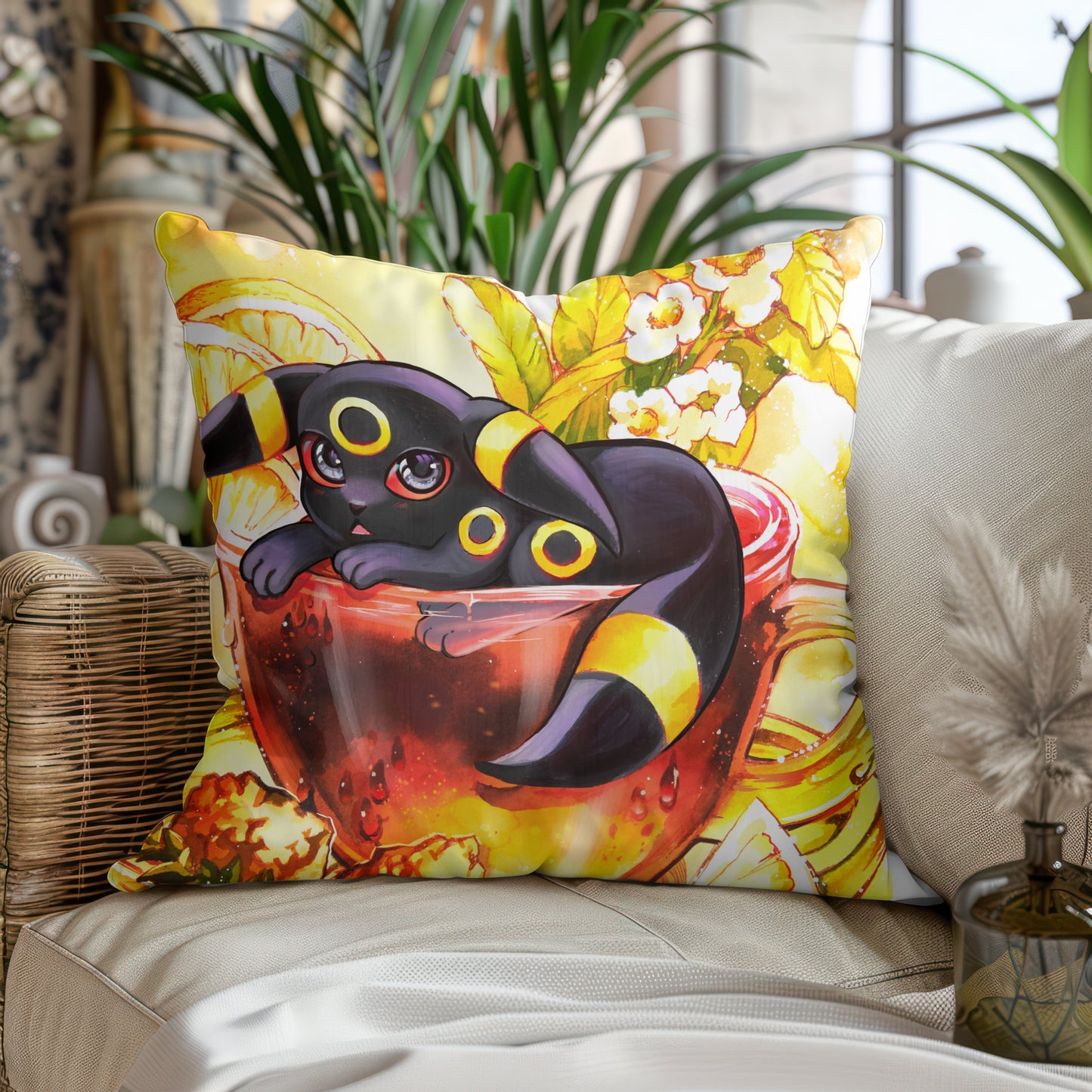 Almohada de té de limón somnoliento