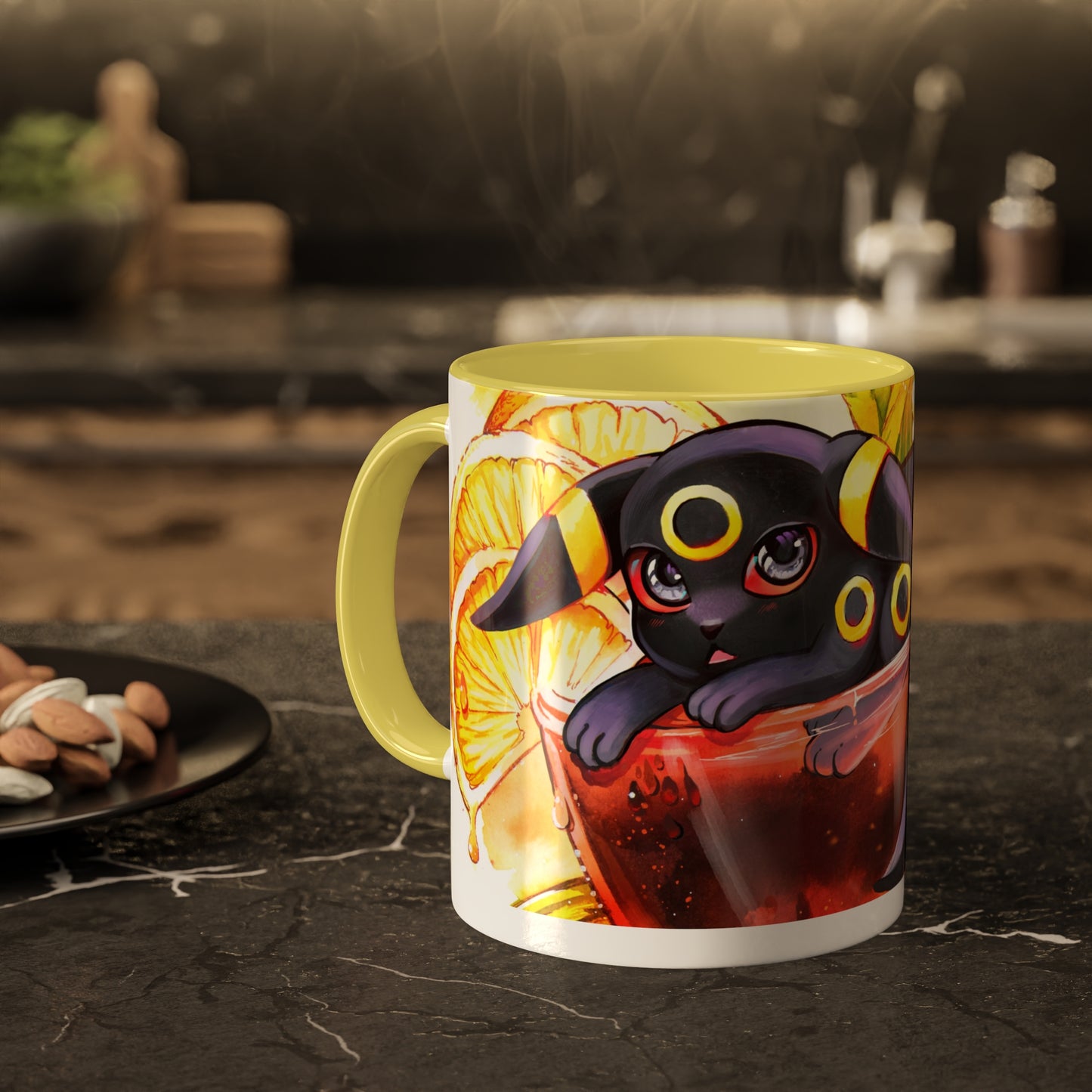 Taza de té de limón soñoliento