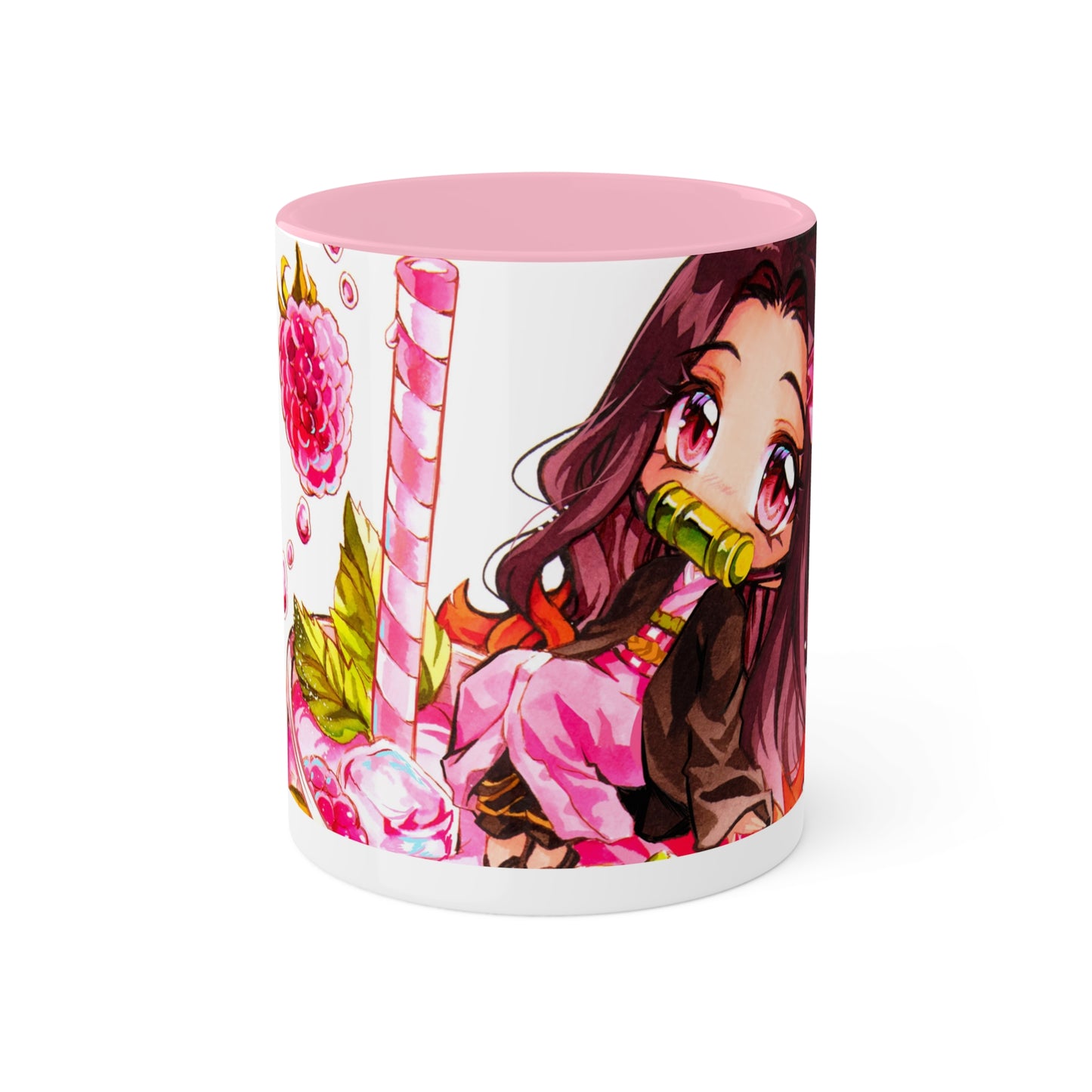 Taza de bebida de demonio de frambuesa