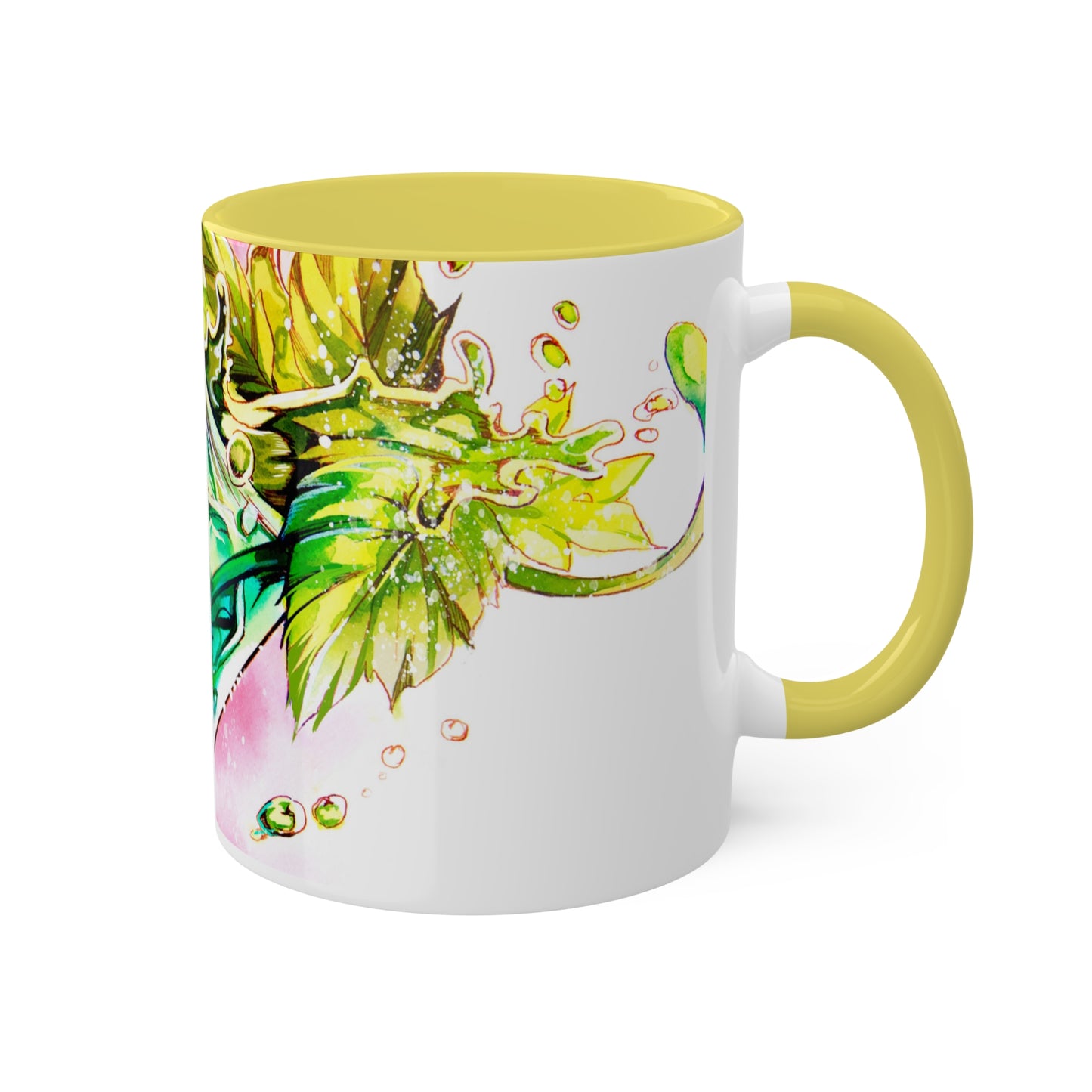 Taza de poder de flor verde