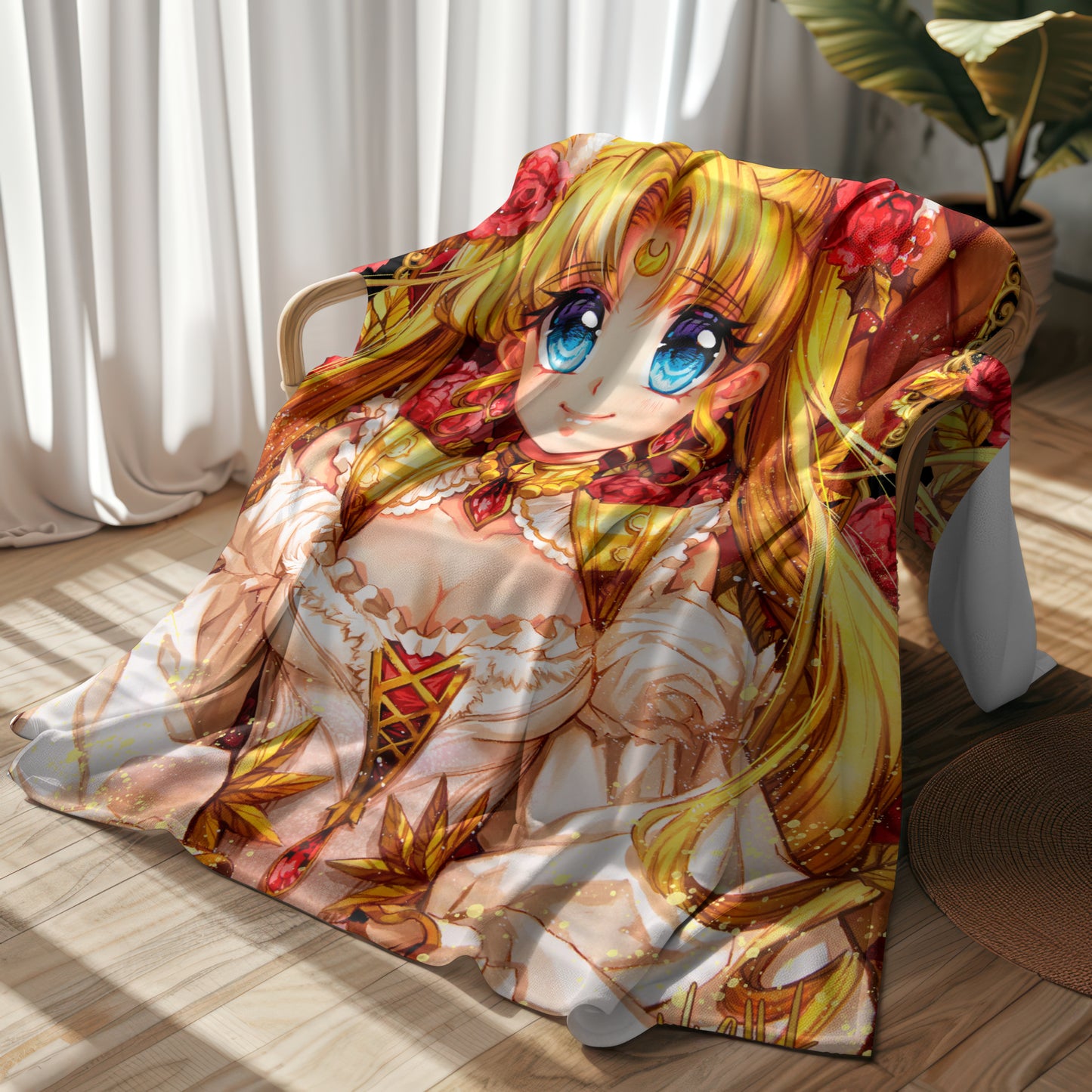 Gold & Roses blanket
