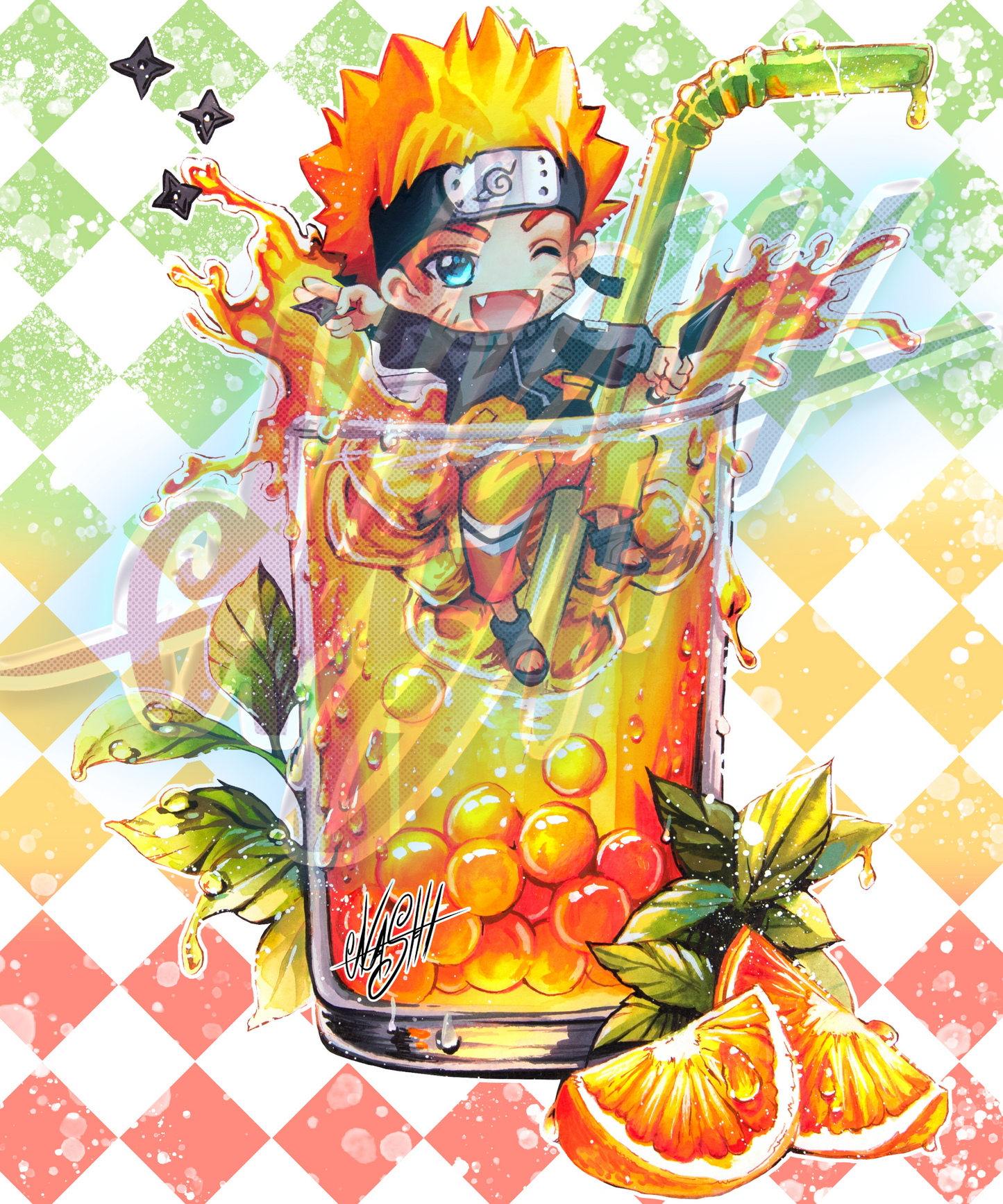 Boba Tea Orange Mauspad