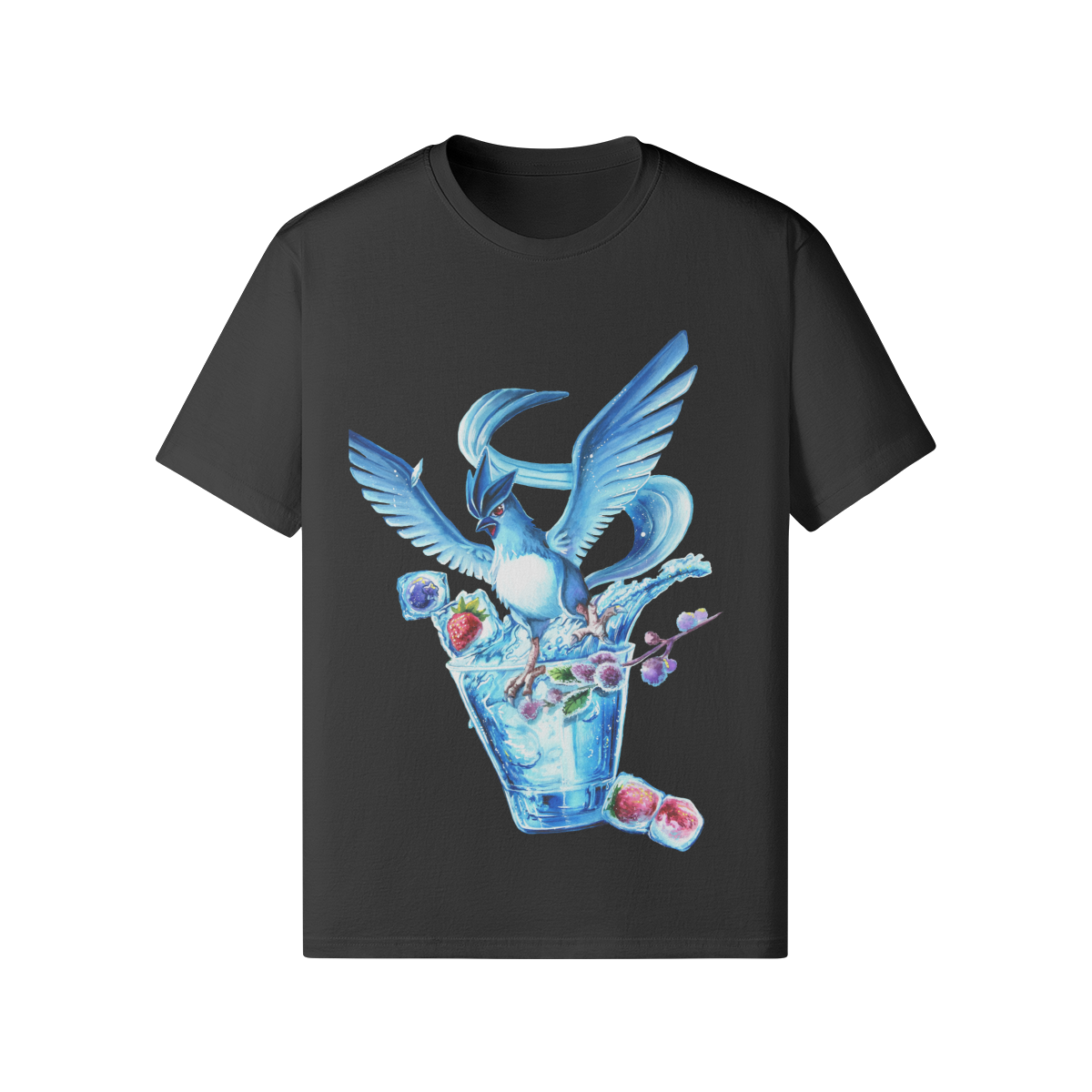 Camiseta con gotas de lluvia heladas
