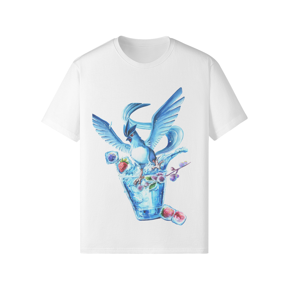 Camiseta con gotas de lluvia heladas