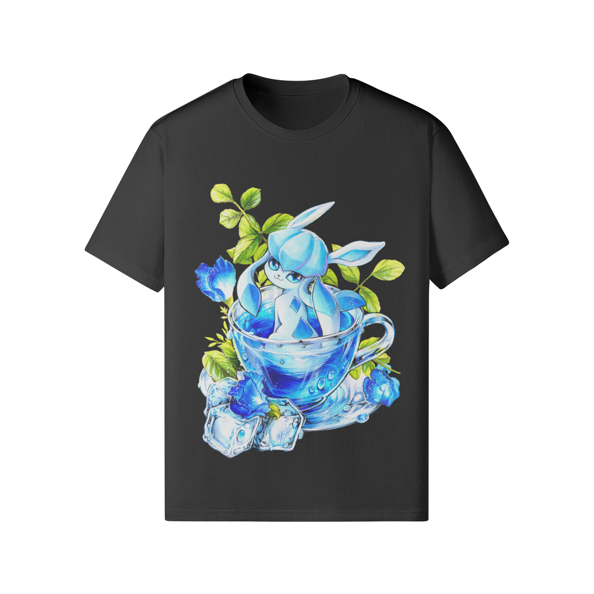 Camiseta de té del océano azul