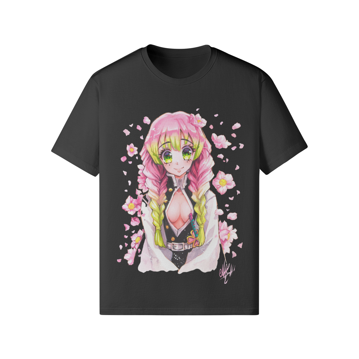 Camiseta rosa y verde