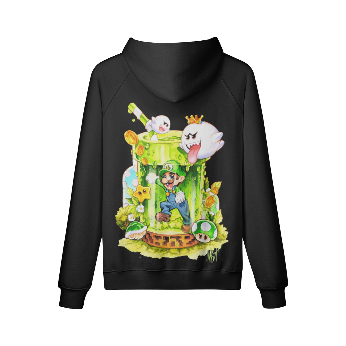 Sudadera con capucha de té verde Spooky Island