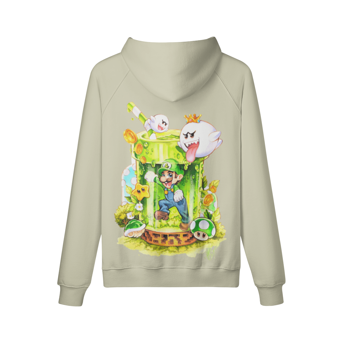 Sudadera con capucha de té verde Spooky Island