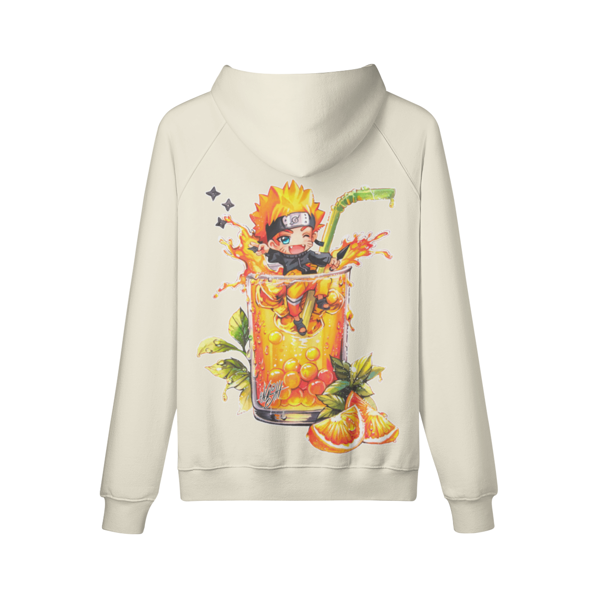 Boba Tea Sudadera con capucha naranja