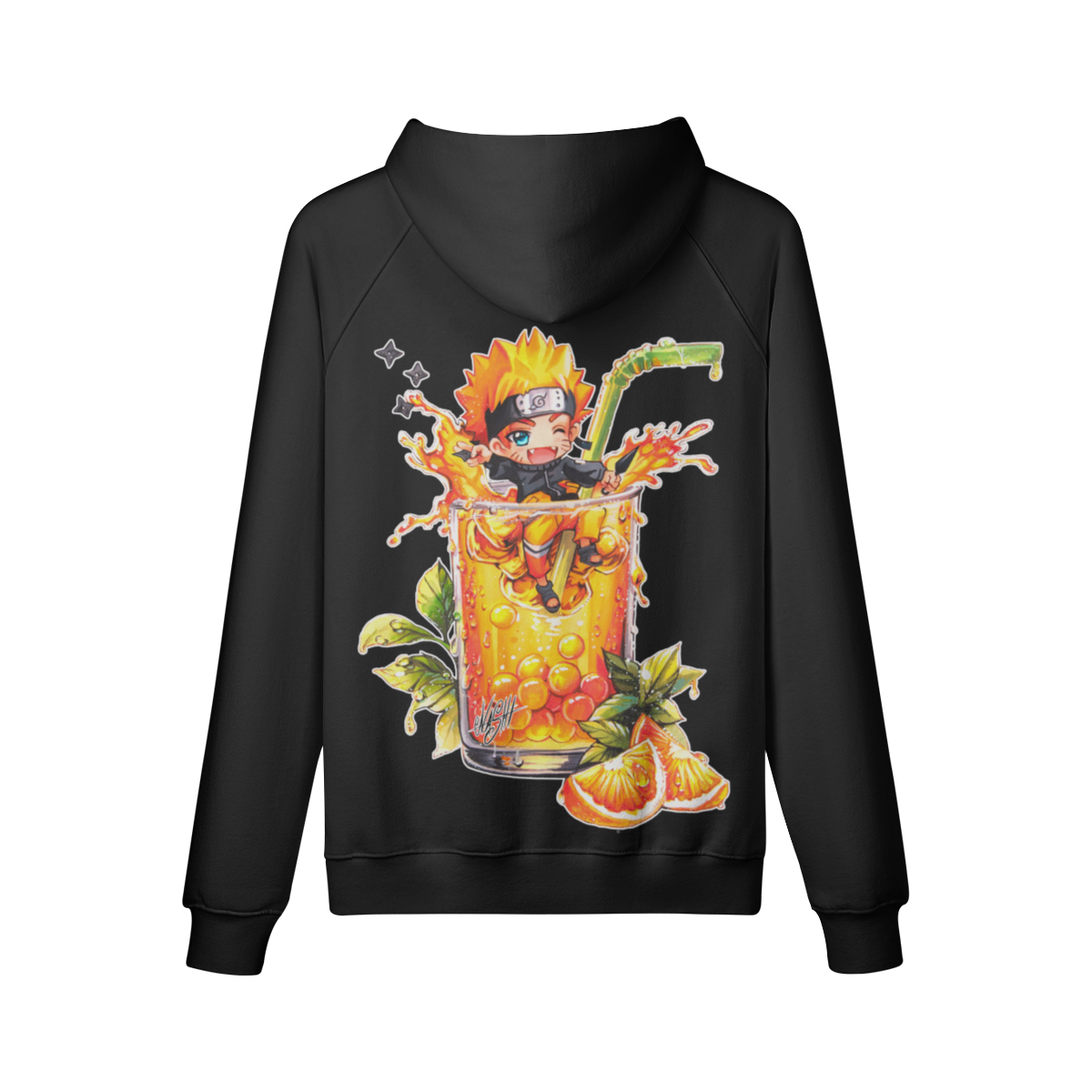 Boba Tea Sudadera con capucha naranja