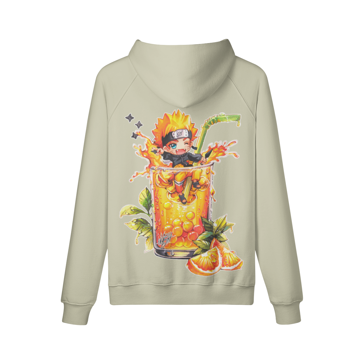 Boba Tea Sudadera con capucha naranja