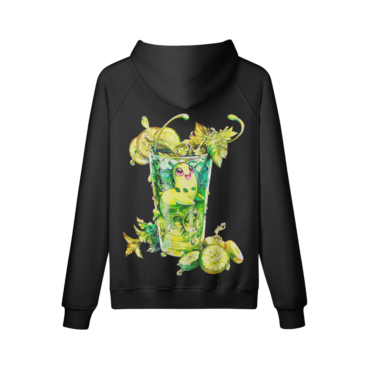 Sudadera con capucha Flower Power verde