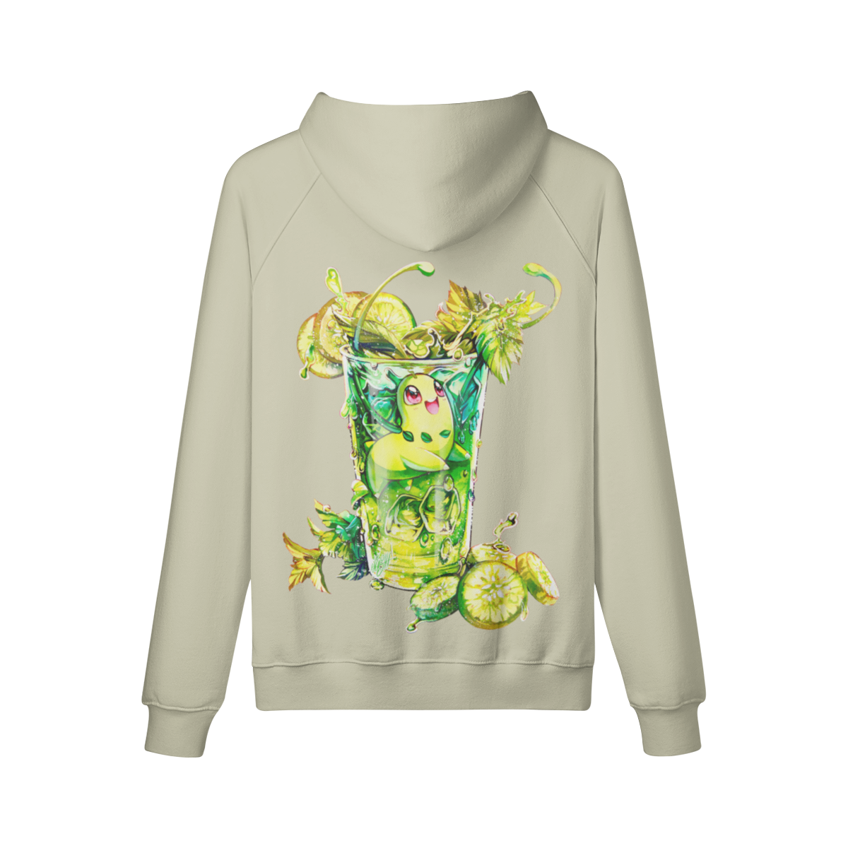 Sudadera con capucha Flower Power verde