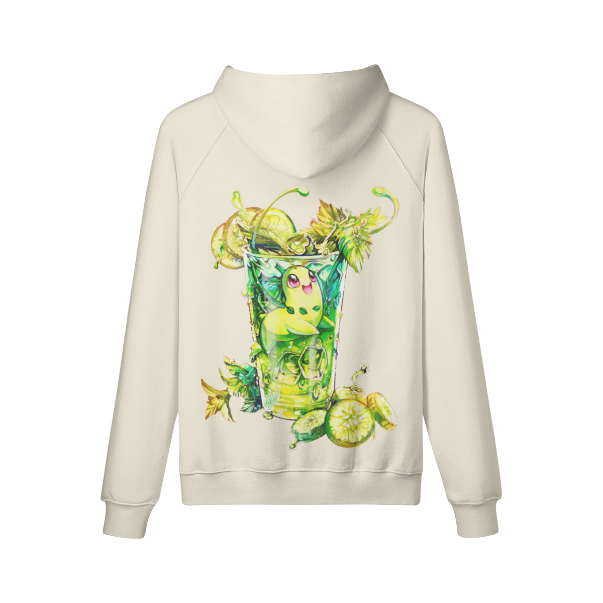 Sudadera con capucha Flower Power verde