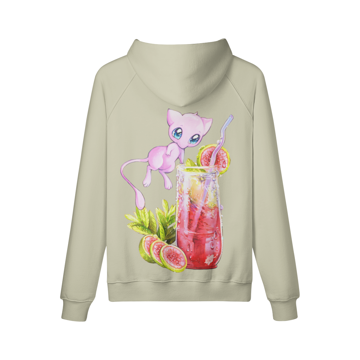 Sudadera con capucha flotante de té de soda de guayaba