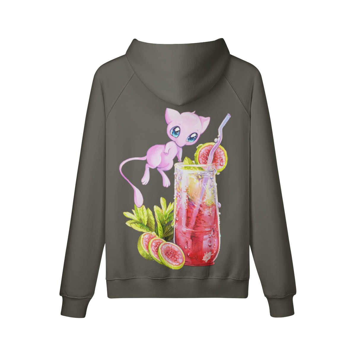 Sudadera con capucha flotante de té de soda de guayaba