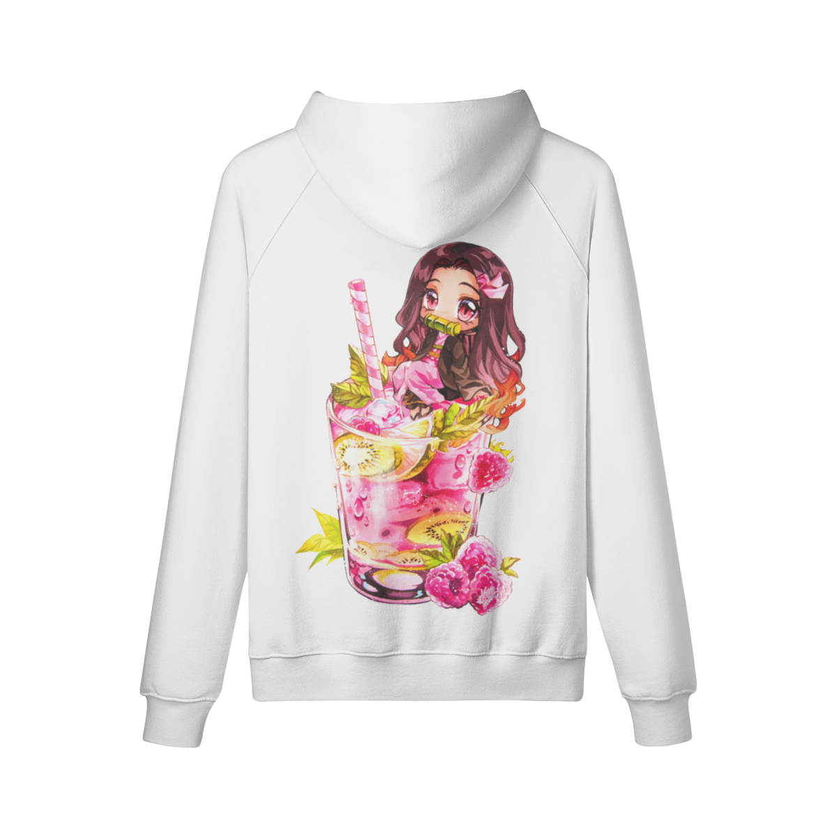 Sudadera con capucha de bebida de demonio de frambuesa