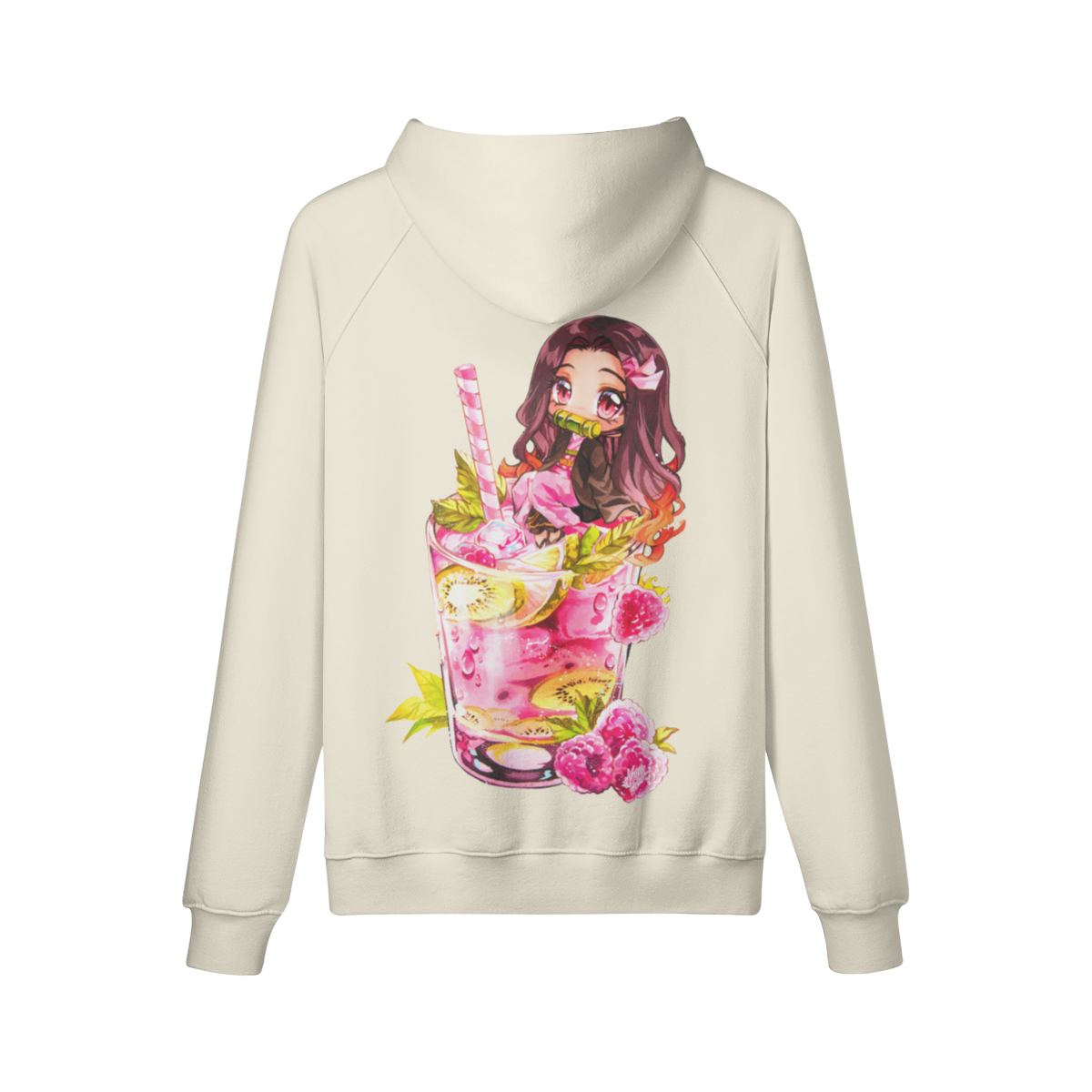 Sudadera con capucha de bebida de demonio de frambuesa
