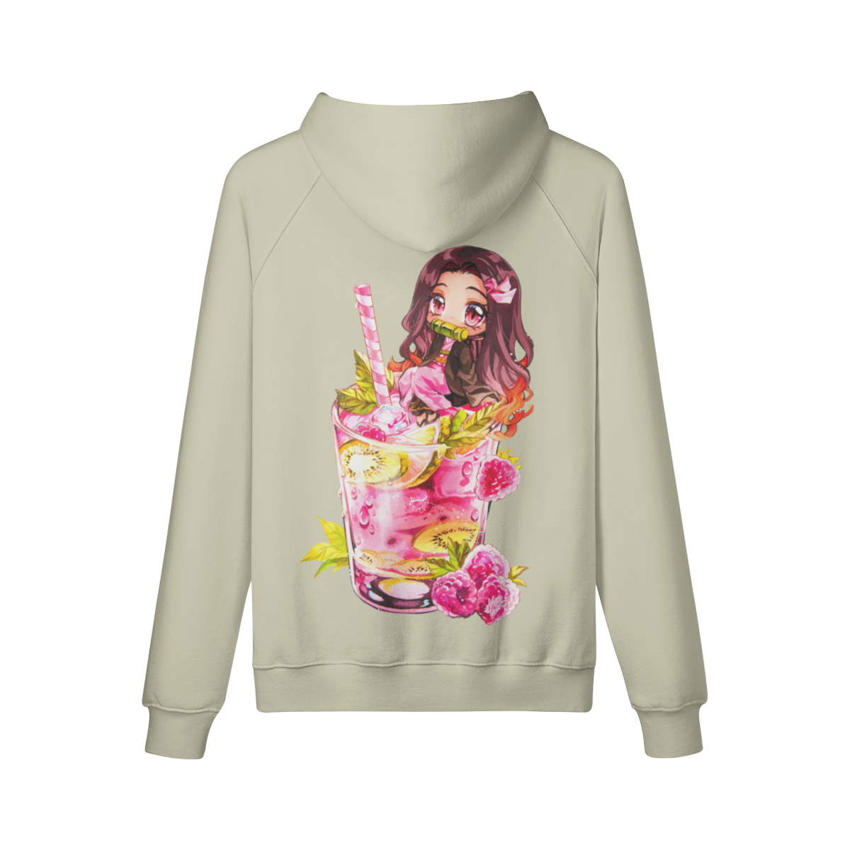 Sudadera con capucha de bebida de demonio de frambuesa