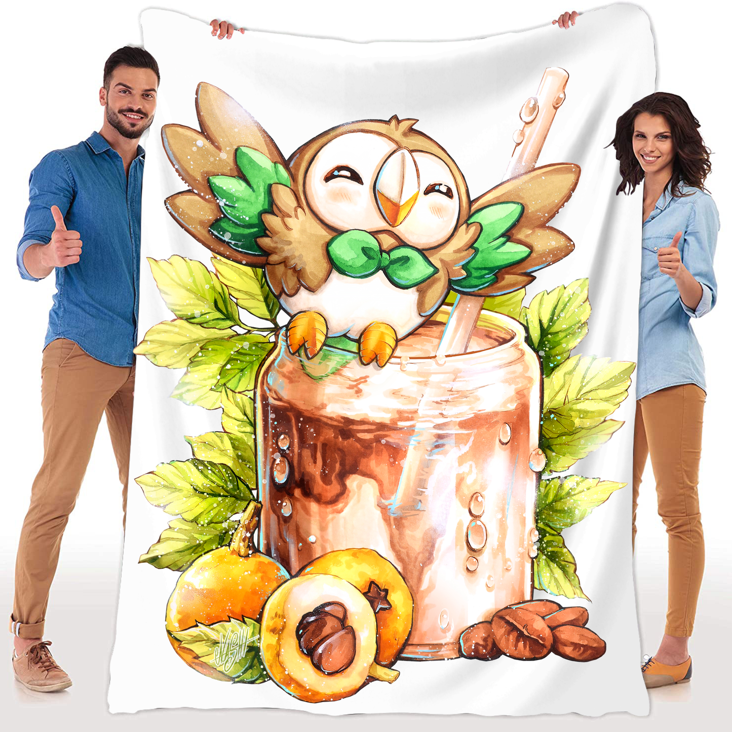 Fly High Milk Coffee Kuscheldecke