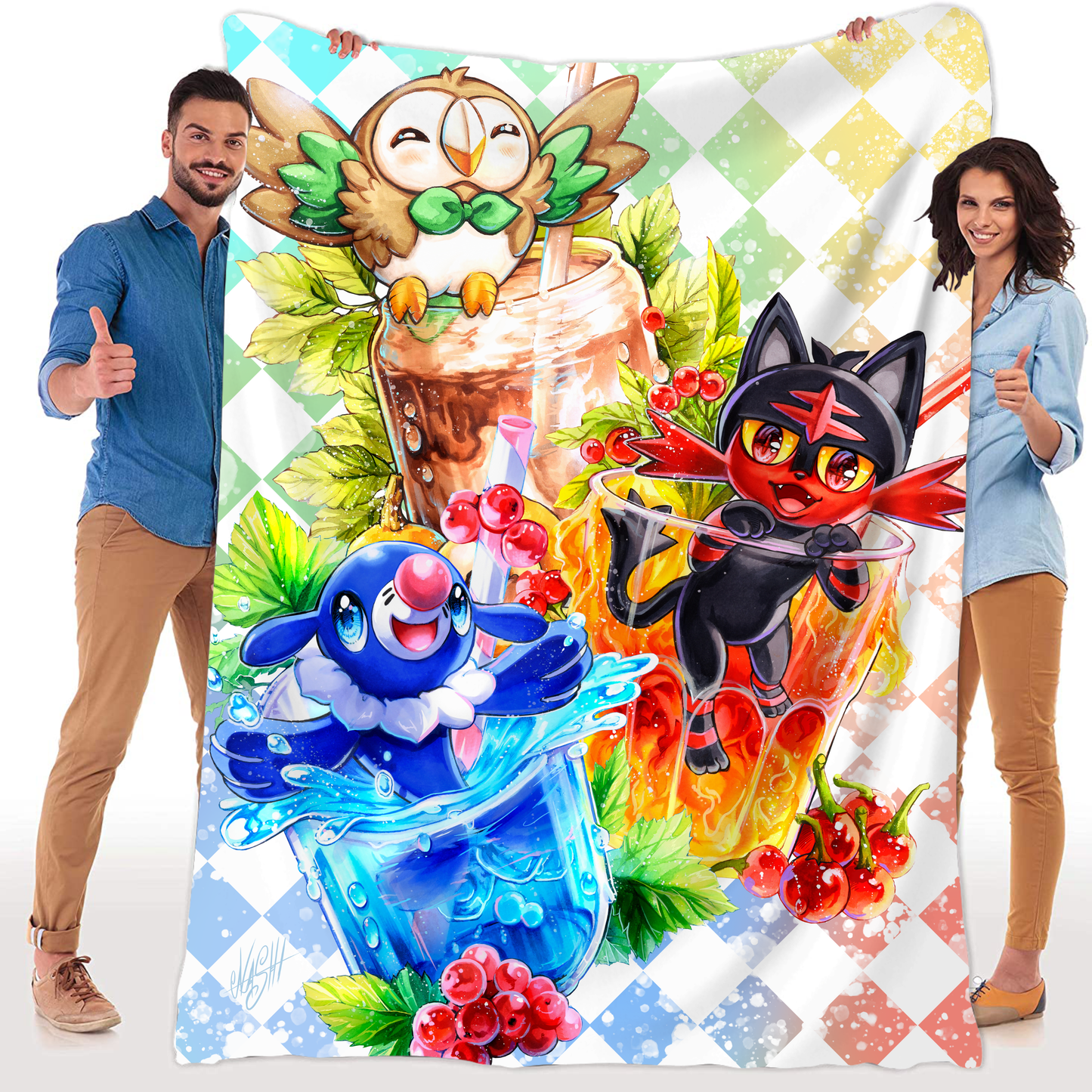 Fan - Kuscheldecke Starter Gen 7 Pokis