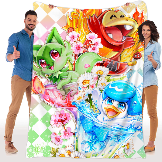 Fan - Kuscheldecke Starter Gen 9 Pokis