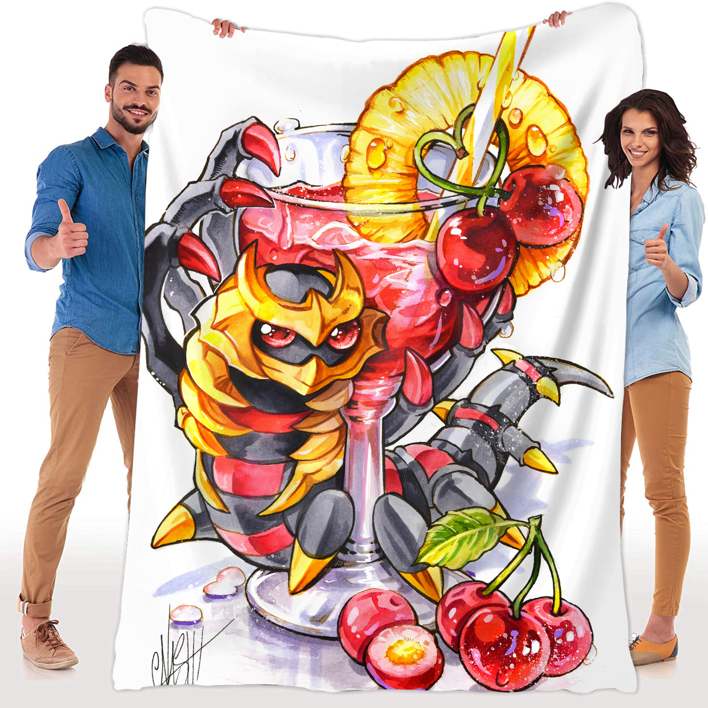 Cherry love hug Kuscheldecke