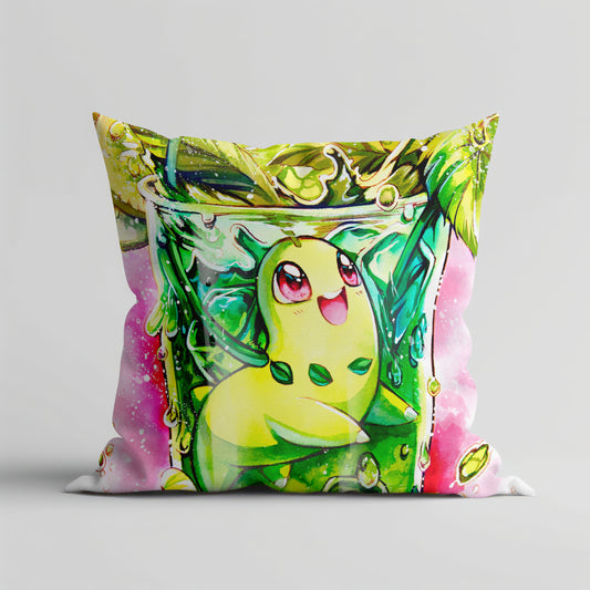 Green Flower Power Pillow