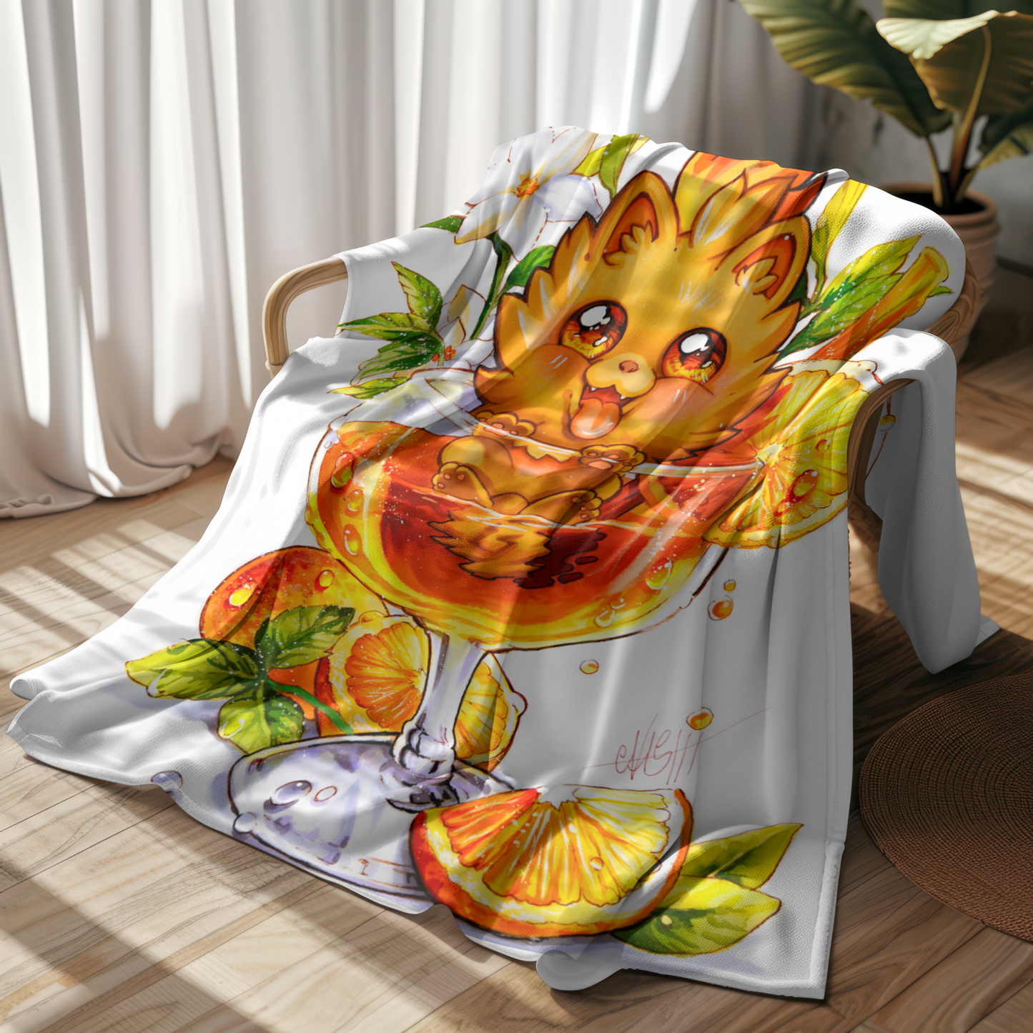 Orange Bomb Kuscheldecke