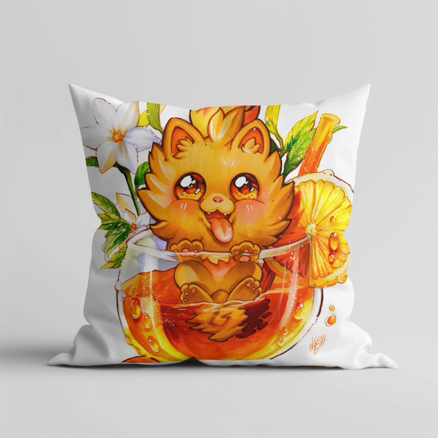 Orange Bomb Kissen