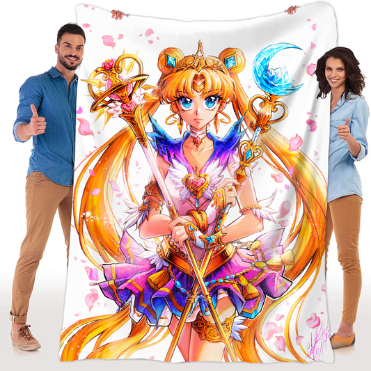 Moon Warrior Moon Blanket